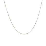 Bids.com 10k White Gold Classic Box Chain (0.45 mm) Necklaces White Smoke 18 / White Gold