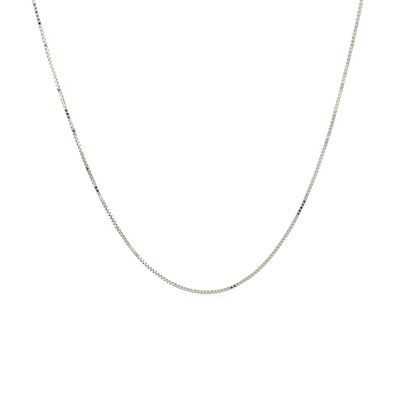 Bids.com 10k White Gold Classic Box Chain (0.45 mm) Necklaces White Smoke 18 / White Gold