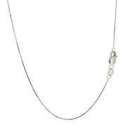 Bids.com 10k White Gold Classic Box Chain (0.45 mm) Necklaces White Smoke 18 / White Gold