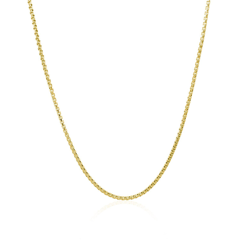 Bids.com 14k Yellow Gold Round Box Chain 1.35 mm Necklaces White Smoke 16 / Yellow Gold,18 / Yellow Gold,20 / Yellow Gold
