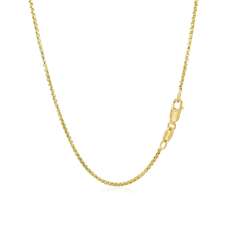 Bids.com 14k Yellow Gold Round Box Chain 1.35 mm Necklaces White Smoke 16 / Yellow Gold,18 / Yellow Gold,20 / Yellow Gold