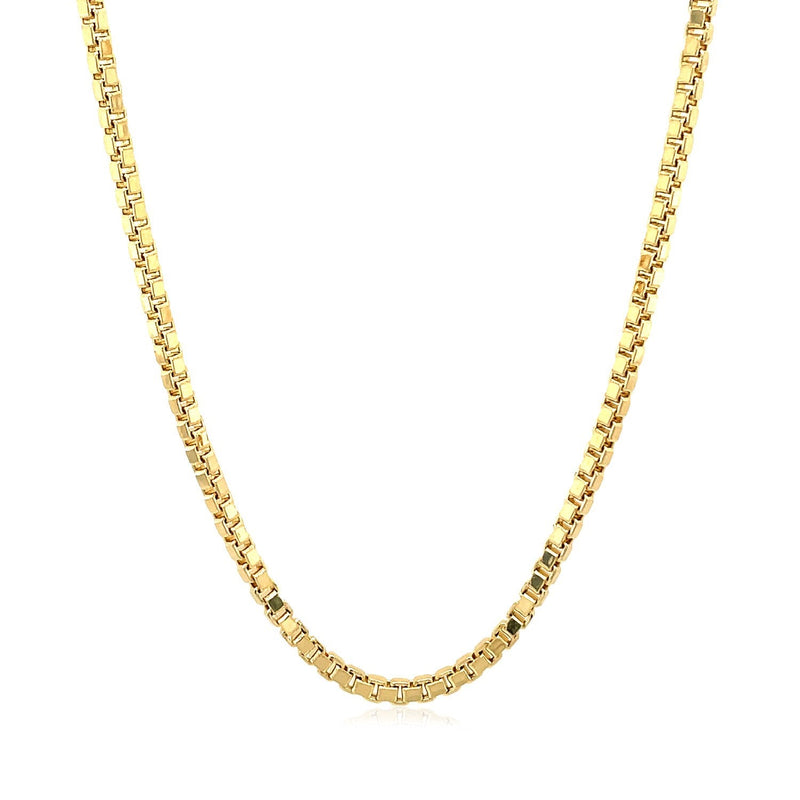 Bids.com 2.0mm 14k Yellow Gold Semi Solid Box Chain Necklaces White Smoke 20 / Yellow Gold,22 / Yellow Gold,24 / Yellow Gold