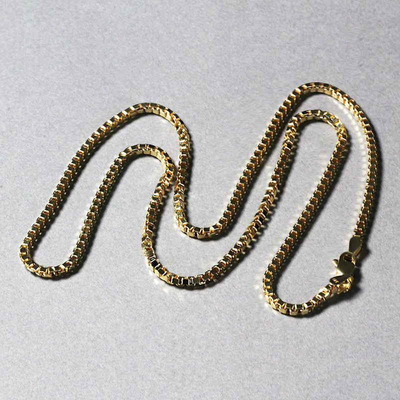 Bids.com 2.0mm 14k Yellow Gold Semi Solid Box Chain Necklaces Gray 20 / Yellow Gold,22 / Yellow Gold,24 / Yellow Gold
