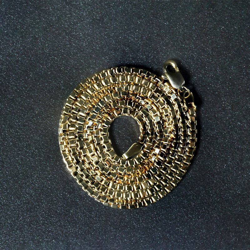 Bids.com 2.0mm 14k Yellow Gold Semi Solid Box Chain Necklaces Dark Slate Gray 20 / Yellow Gold,22 / Yellow Gold,24 / Yellow Gold