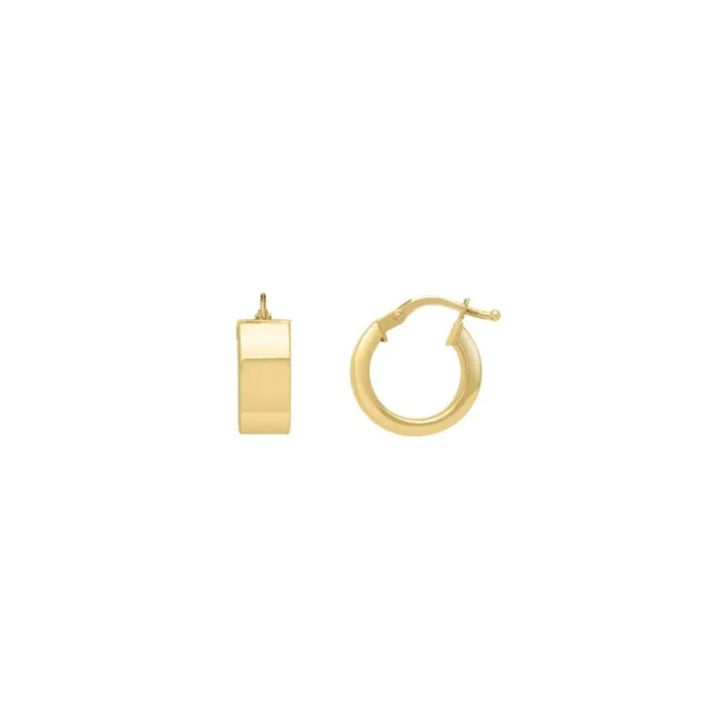 Bids.com 14k Yellow Gold Medium Square Tube Hoops Earrings Earrings White Smoke Yellow Gold