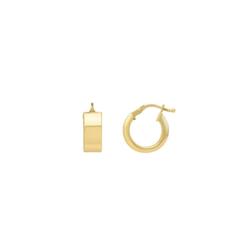 Bids.com 14k Yellow Gold Medium Square Tube Hoops Earrings Earrings White Smoke Yellow Gold