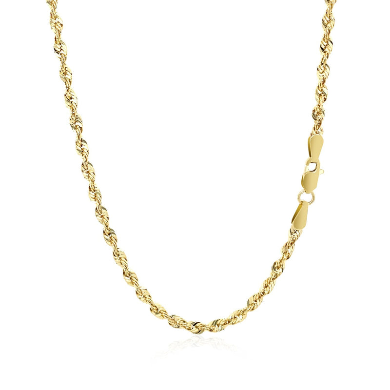 Bids.com 2.5mm 14k Yellow Gold Light Rope Chain Necklaces White Smoke 16 / Yellow Gold,18 / Yellow Gold,20 / Yellow Gold