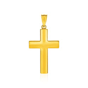 Bids.com 14k Yellow Gold Reversible Textured Cross Pendant Pendants White Smoke Yellow Gold
