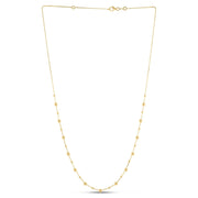 Bids.com 14k Yellow Gold Bead Necklace Necklaces White Smoke 18 / Yellow Gold