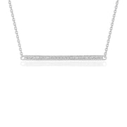 Bids.com Diamond Bar Pendant in 14k White Gold (1/4 cttw) Necklaces White Smoke 18 / White Gold