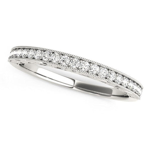 Bids.com 14k White Gold Milgrain Bordered Round Diamond Wedding Band (1/6 cttw) Rings White Smoke 3 / White Gold,3.5 / White Gold,4 / White Gold,4.5 / White Gold,5 / White Gold,5.5 / White Gold,6 / White Gold,6.5 / White Gold,7 / White Gold,7.5 / White Gold,8 / White Gold,8.5 / White Gold,9 / White Gold