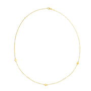 Bids.com 14k Yellow Gold Pearl Clover Necklace Necklaces White Smoke 18 / Yellow Gold
