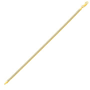 Bids.com Two-Toned Fine Wheat Chain Bracelet in 10k Yellow and White Gold Bracelets White Smoke 7.25 / Two-Tone Gold