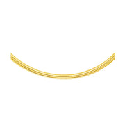 Bids.com 14k Yellow Gold Chain in a Classic Omega Design (4 mm) Necklaces White Smoke 16 / Yellow Gold,18 / Yellow Gold,20 / Yellow Gold