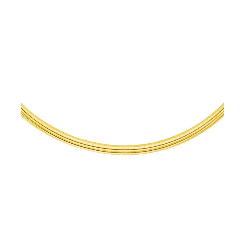 Bids.com 14k Yellow Gold Chain in a Classic Omega Design (4 mm) Necklaces White Smoke 16 / Yellow Gold,18 / Yellow Gold,20 / Yellow Gold