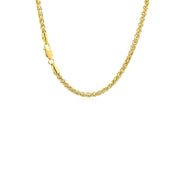 Bids.com 14k Yellow Gold 2.8mm Light Weight Wheat Chain Necklaces White Smoke 18 / Yellow Gold,20 / Yellow Gold,22 / Yellow Gold,24 / Yellow Gold