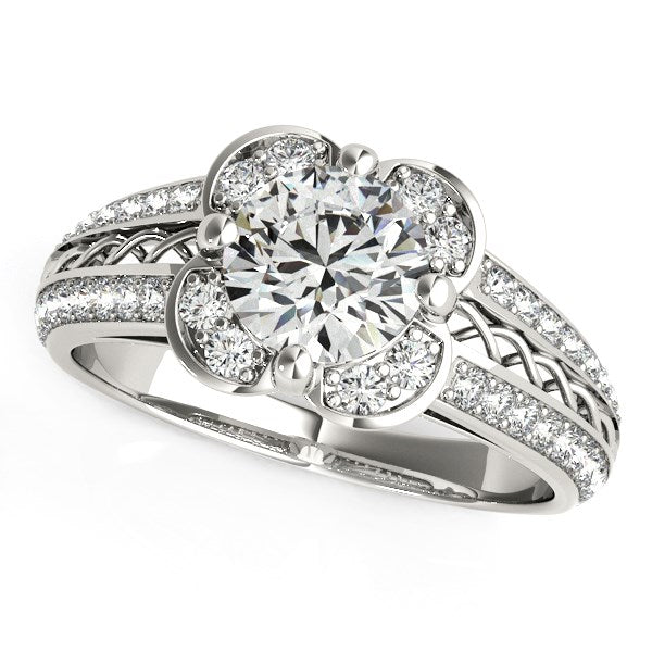 Bids.com Round Diamond Floral Motif Engagement Ring in 14k White Gold (1 3/8 cttw) Rings White Smoke 3 / White Gold,3.5 / White Gold,4 / White Gold,4.5 / White Gold,5 / White Gold,5.5 / White Gold,6 / White Gold,6.5 / White Gold,7 / White Gold,7.5 / White Gold,8 / White Gold,8.5 / White Gold,9 / White Gold