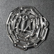 Bids.com 14K White Gold Wide Paperclip Chain (6.1mm) Necklaces Dim Gray 18 / White Gold