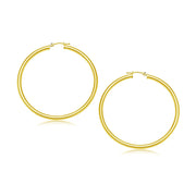 Bids.com 10k Yellow Gold Polished Hoop Earrings (30 mm) Earrings White Smoke Yellow Gold