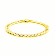 Bids.com 14K Yellow Gold Cuban Link Bracelet Bracelets White Smoke 7.25 / Yellow Gold