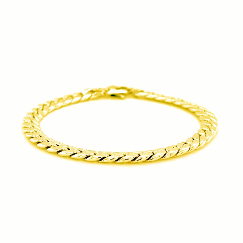 Bids.com 14K Yellow Gold Cuban Link Bracelet Bracelets White Smoke 7.25 / Yellow Gold