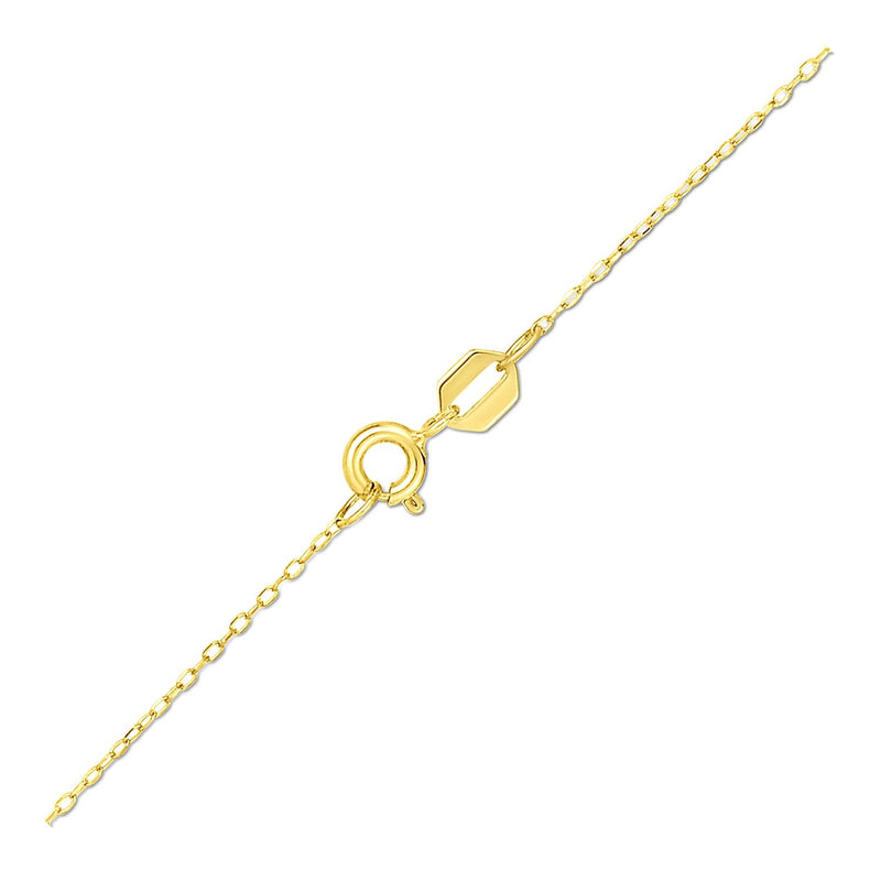 Bids.com 14K Yellow Gold Four Leaf Clover Necklace Necklaces White Smoke 18 / Yellow Gold