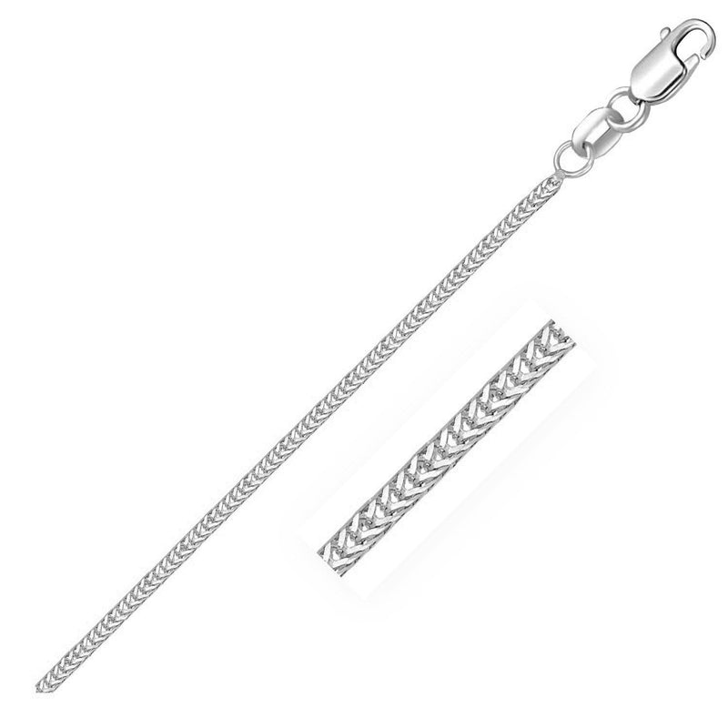 Bids.com 14k White Gold Foxtail 1.0mm Chain Necklaces White Smoke 16 / White Gold,18 / White Gold,20 / White Gold