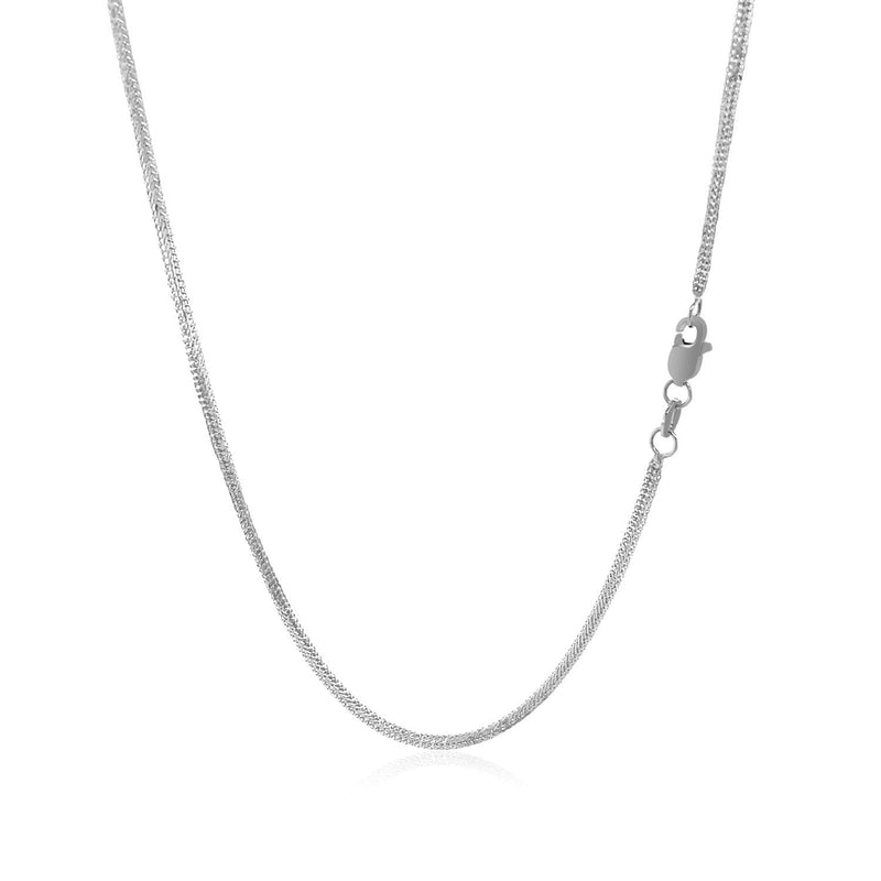 Bids.com 14k White Gold Foxtail 1.0mm Chain Necklaces White Smoke 16 / White Gold,18 / White Gold,20 / White Gold