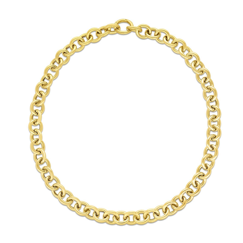 Bids.com 14k Yellow Gold Round Link Chain Necklace Necklaces White Smoke 18 / Yellow Gold