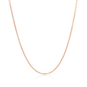Bids.com 14k Rose Gold Diamond Cut Cable Link Chain 1.1mm Necklaces White Smoke 16 / Rose Gold,18 / Rose Gold,20 / Rose Gold