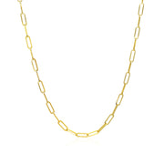 Bids.com 14K Yellow Gold Delicate Paperclip Chain (2.1mm) Necklaces White Smoke 16 / Yellow Gold,18 / Yellow Gold,20 / Yellow Gold,24 / Yellow Gold