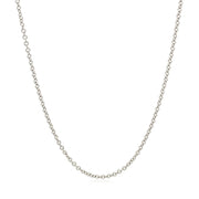 Bids.com 14k White Gold Round Cable Link Chain 1.9mm Necklaces White Smoke 16 / White Gold,18 / White Gold,20 / White Gold