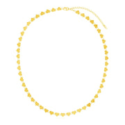 Bids.com 14k Yellow Gold Mirrored Heart Chain Necklace Necklaces White Smoke 18 / Yellow Gold