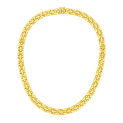 Bids.com 14k Yellow Gold Basket Weave Necklace Necklaces White Smoke 17 / Yellow Gold