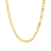 Bids.com 4.4mm 10k Yellow Gold Curb Chain Necklaces White Smoke 18 / Yellow Gold,20 / Yellow Gold,22 / Yellow Gold,24 / Yellow Gold