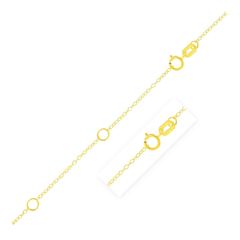 Bids.com Double Extendable Piatto Chain in 14k Yellow Gold (1.2mm) Necklaces White Smoke 18 / Yellow Gold