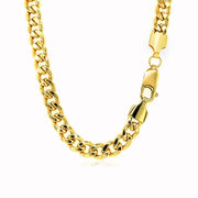Bids.com 5.5mm 14k Yellow Gold Miami Cuban Semi Solid Chain Necklaces White Smoke 20 / Yellow Gold,22 / Yellow Gold,24 / Yellow Gold
