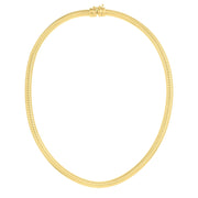 Bids.com 14k Yellow Gold Tubogas Necklace (5.00 mm) Necklaces White Smoke 17 / Yellow Gold
