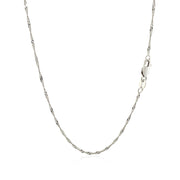 Bids.com 14k White Gold Singapore Chain 1.5mm Necklaces White Smoke 16 / White Gold,18 / White Gold,20 / White Gold,24 / White Gold