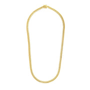 Bids.com 6.9mm 14k Yellow Gold Semi Solid Miami Cuban Chain Necklaces White Smoke 24 / Yellow Gold,26 / Yellow Gold,22 / Yellow Gold