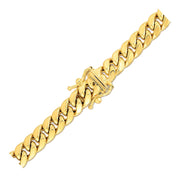 Bids.com 6.9mm 14k Yellow Gold Semi Solid Miami Cuban Chain Necklaces White Smoke 24 / Yellow Gold,26 / Yellow Gold,22 / Yellow Gold