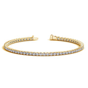 Bids.com Lab Grown Round Diamond Tennis Bracelet in 14k Yellow Gold (3 cctw F/G  VS2/SI1) Bracelets White Smoke 7 / Yellow Gold