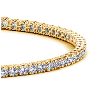Bids.com Lab Grown Round Diamond Tennis Bracelet in 14k Yellow Gold (3 cctw F/G  VS2/SI1) Bracelets White Smoke 7 / Yellow Gold
