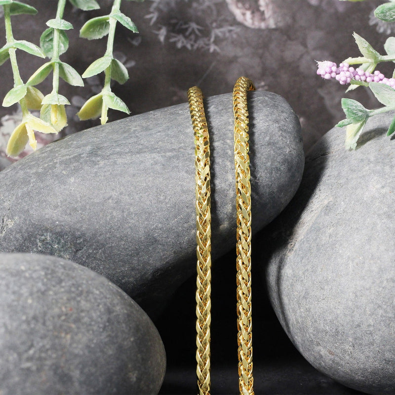 Bids.com 3.15mm 14k Yellow Gold Diamond Cut Round Franco Chain Necklaces Dark Gray 18 / Yellow Gold,20 / Yellow Gold,24 / Yellow Gold