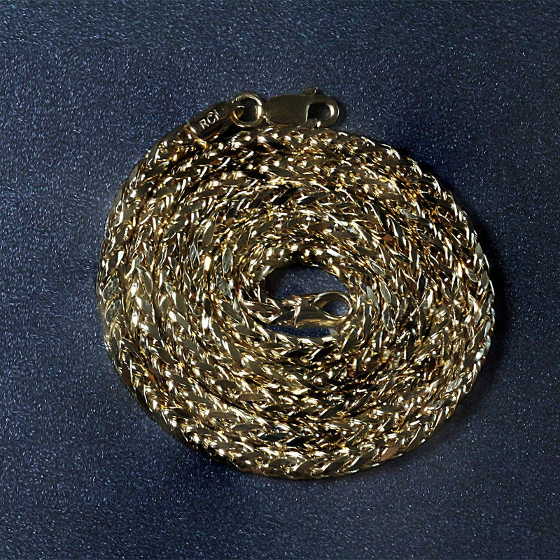 Bids.com 3.15mm 14k Yellow Gold Diamond Cut Round Franco Chain Necklaces Dark Slate Gray 18 / Yellow Gold,20 / Yellow Gold,24 / Yellow Gold