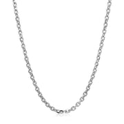 Bids.com 14k White Gold Diamond Cut Cable Link Chain (2.60 mm) Necklaces White Smoke 18 / White Gold,20 / White Gold,22 / White Gold,24 / White Gold
