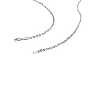 Bids.com 14k White Gold Diamond Cut Cable Link Chain (2.60 mm) Necklaces White Smoke 18 / White Gold,20 / White Gold,22 / White Gold,24 / White Gold