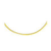 Bids.com 2.5mm 14k Two Tone Gold Reversible Omega Necklace Necklaces White Smoke 16 / Two-Tone Gold,18 / Two-Tone Gold