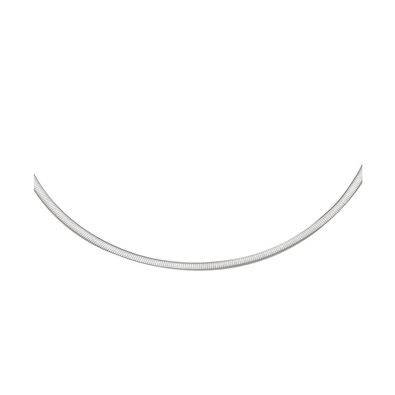 Bids.com 2.5mm 14k Two Tone Gold Reversible Omega Necklace Necklaces White Smoke 16 / Two-Tone Gold,18 / Two-Tone Gold