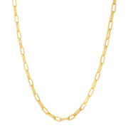 Bids.com 14k Yellow Gold Diamante Paperclip Chain Necklace (4.00 mm) Necklaces White Smoke 18 / Yellow Gold